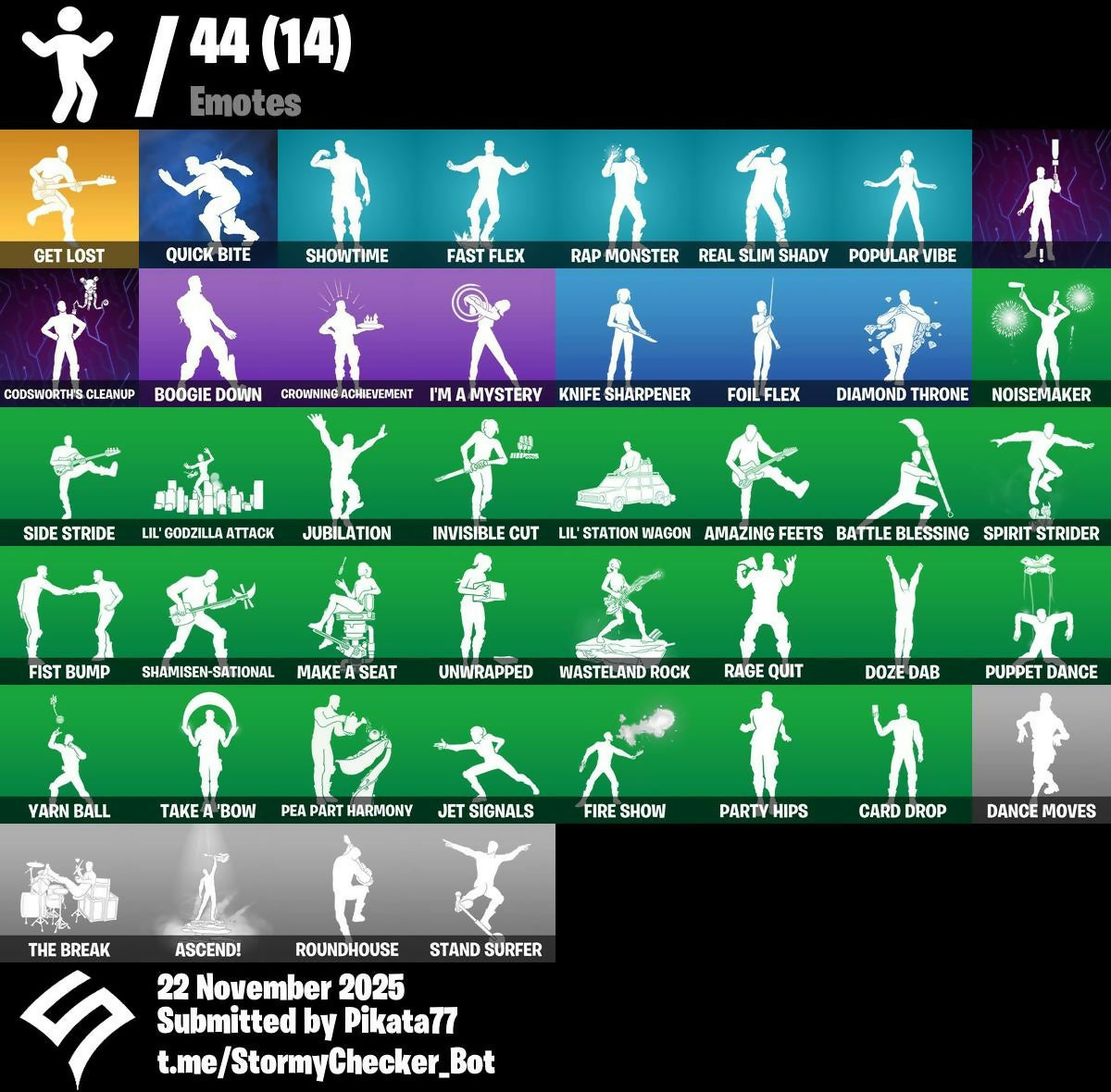 44 Skins | Explorer Emilie | Solid Snake | Santa Dogg | Oscar | Godzil ...